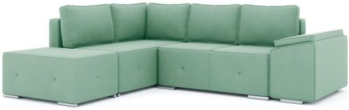 Диван угловой Хавьер с пуфом Zara Mint