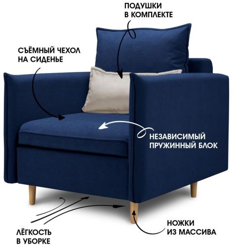 Кресло-кровать Фьёрд синий