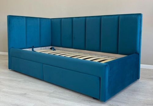 Кровать Лайф с ящиками дизайн синий  7