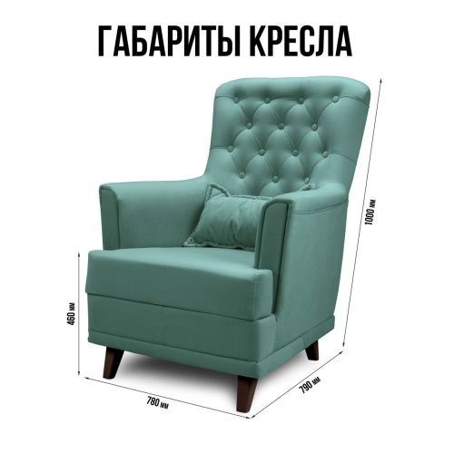 Кресло Сиеста аквамарин  3