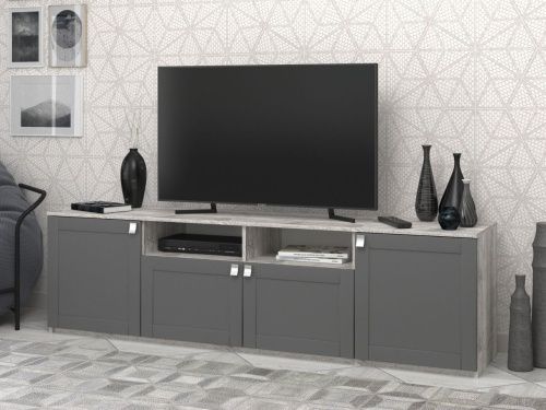 Тумба ТВ Скаген 5 темно-серая  5