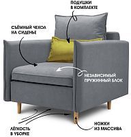 Кресло-кровать Фьёрд серый