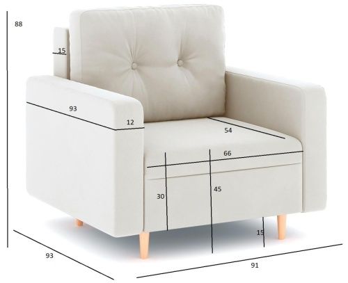 Кресло Белфаст Dream Grey  5