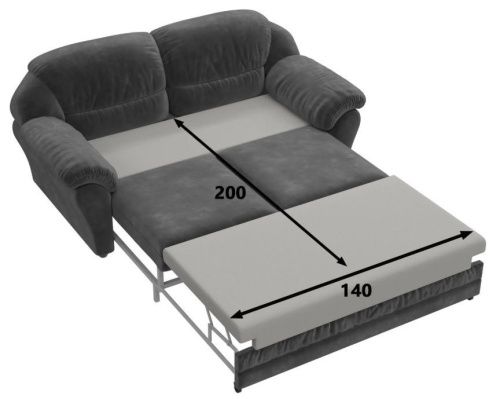 Диван прямой Казанова 2х местный Grey  3