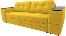 Прямой диван Каскад 5 Yellow со столиком и ящиками