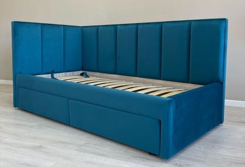 Кровать Лайф с ящиками дизайн горчичный  7