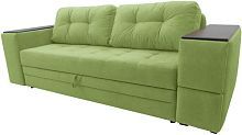 Прямой диван Каскад 5 Green со столиком и ящиками