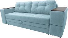 Прямой диван Каскад 5 Blue со столиком и ящиками