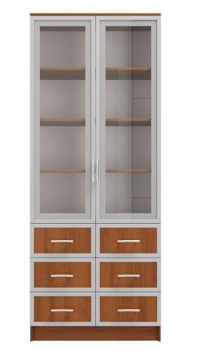 Шкаф книжный Альма 11 орех экко  3